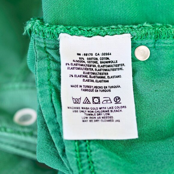 Pilcro and the Letterpress by Anthropologie Mid-Rise Skinny Green Jeans sz 30 - Picture 5 of 5